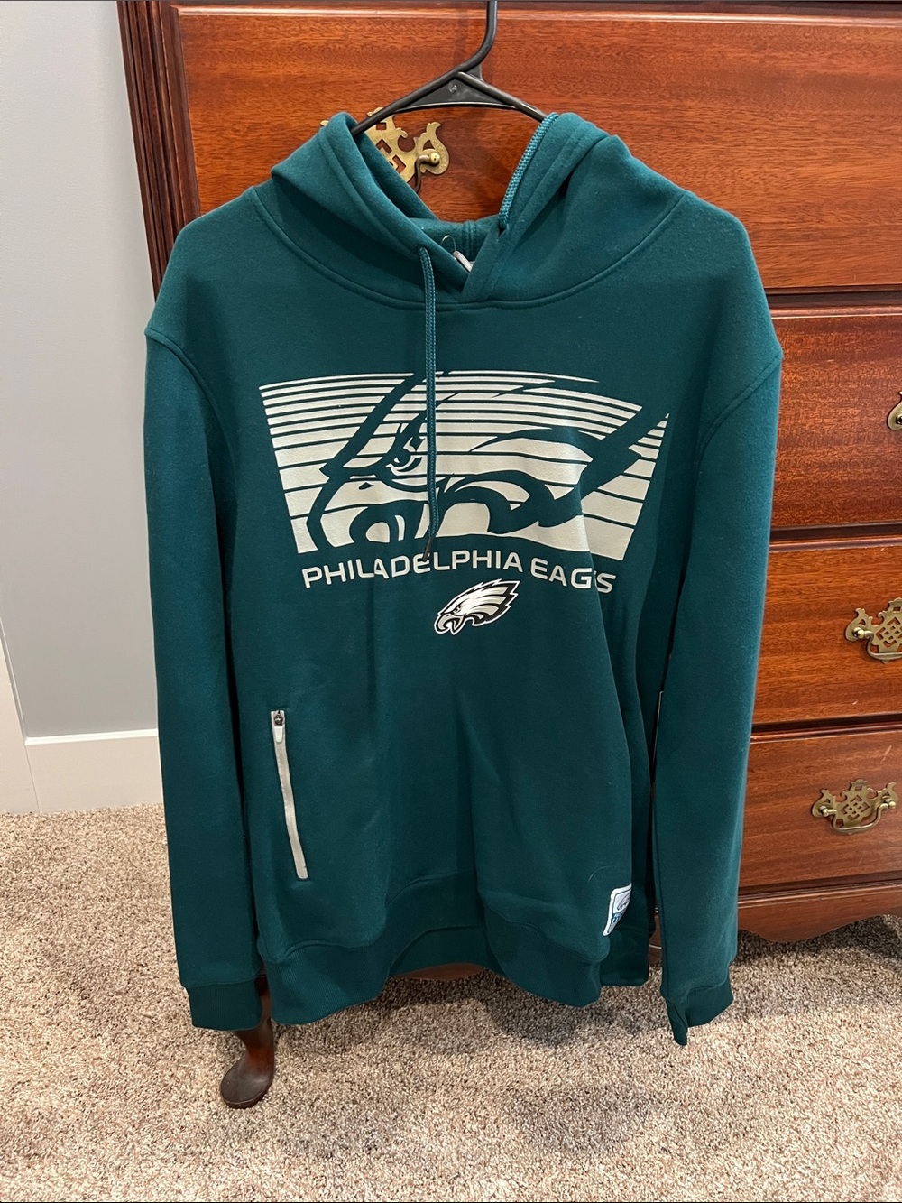 Men's Hoodie, with zipper front pocket - Philadelphia Eagles